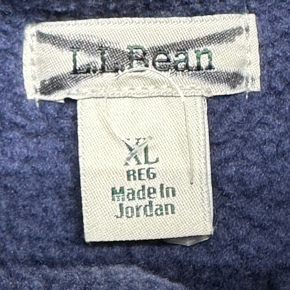 LL Bean 501068 Womens XL Blue Navy 1/4 Zip Polartec Fleece Pullover Jacket Shirt - Picture 3 of 11